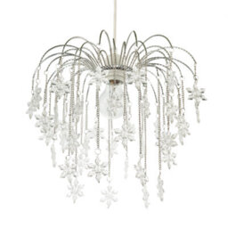 Happy Homewares Modern Waterfall Pendant Light Shade With Star Shaped Acrylic Icicles - thumbnail 5