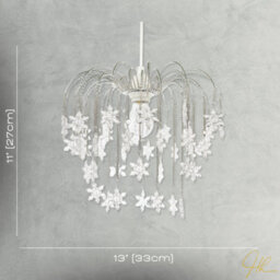 Happy Homewares Modern Waterfall Pendant Light Shade With Star Shaped Acrylic Icicles - thumbnail 7