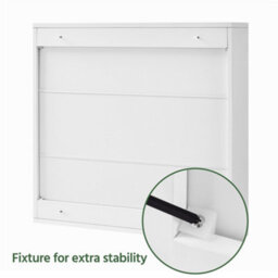 Yaheetech White Bathroom 2-Tier Wall-Mounted Cabinet With 2 Mirrored Doors - thumbnail 6
