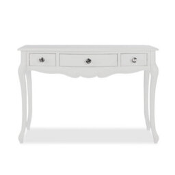 Statement Furniture Juliette Shabby Chic Dressing Table With Crystal Handles- White - thumbnail 7