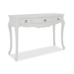 Statement Furniture Juliette Shabby Chic Dressing Table With Crystal Handles- White - thumbnail 8