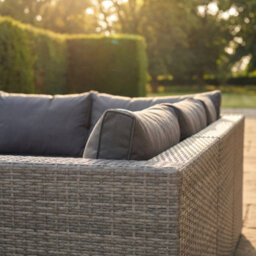 Artemis Home Oliena 7 Seat Modular Rattan L-Shaped Corner Garden Furniture - Grey - thumbnail 6