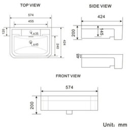 Affine Traditional Bathroom Cloakroom Suite Close Coupled Toilet Wc Blue Vanity Unit - thumbnail 9
