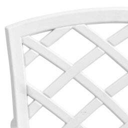 Berkfield 5 Piece Garden Dining Set White Cast Aluminium - thumbnail 9