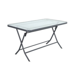 Sweeek - Folding Garden Table Steel + 4 Textilene Seats Anthracite - Ancona - thumbnail 7