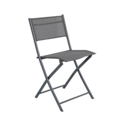 Sweeek - Folding Garden Table Steel + 4 Textilene Seats Anthracite - Ancona - thumbnail 9