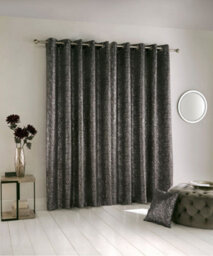 Enhanced Living Halo Charcoal Metallic Thermal Blockout Eyelet Curtains - 46 X 54 Inch (117 X 137Cm) - thumbnail 2
