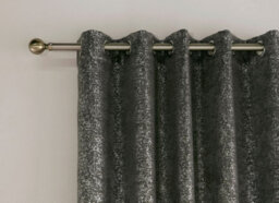 Enhanced Living Halo Charcoal Metallic Thermal Blockout Eyelet Curtains - 46 X 54 Inch (117 X 137Cm) - thumbnail 3