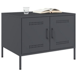 Berkfield Coffee Table Anthracite 68X50X50.5 Cm Steel - thumbnail 3