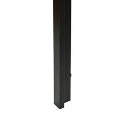 Wyld And Coco Luxehome Dining Table Light Brown Mdf With Metal Base 120 X 80 Cm - thumbnail 6