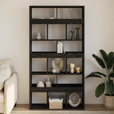 Berkfield Plant Stand Black Oak Engineered Wood 100X33X187,5 Cm - image 1