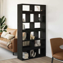Berkfield Plant Stand Black Oak Engineered Wood 100X33X187,5 Cm - thumbnail 4