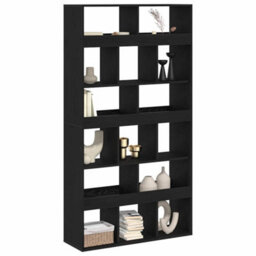 Berkfield Plant Stand Black Oak Engineered Wood 100X33X187,5 Cm - thumbnail 3