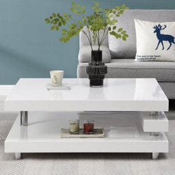 Furniture in Fashion Borneo High Gloss Coffee Table Square In White - thumbnail 2
