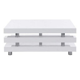 Furniture in Fashion Borneo High Gloss Coffee Table Square In White - thumbnail 5