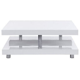 Furniture in Fashion Borneo High Gloss Coffee Table Square In White - thumbnail 7
