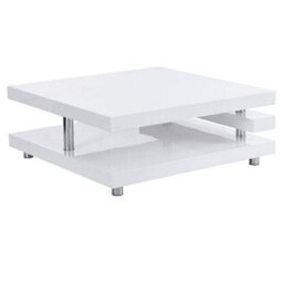 Furniture in Fashion Borneo High Gloss Coffee Table Square In White - thumbnail 8