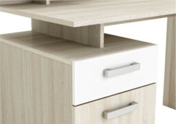 FurniComp LTD Furnicomp Jade 1 Door 1 Drawer Matt White And Oak Office Desk - thumbnail 5