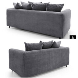 SquareBoxx Lennox Grey Sofa Set 3 Seater + 2 Seater - thumbnail 3