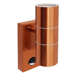 Long Life Lamps Company Pir Double Outdoor Wall Light Copper Finish With Movement Sensor Ip44 Zlc342Csen - thumbnail 3
