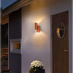 Long Life Lamps Company Pir Double Outdoor Wall Light Copper Finish With Movement Sensor Ip44 Zlc342Csen - thumbnail 7