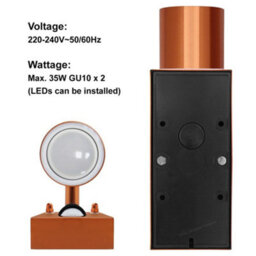 Long Life Lamps Company Pir Double Outdoor Wall Light Copper Finish With Movement Sensor Ip44 Zlc342Csen - thumbnail 6