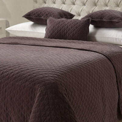Sweet Dreams Elegant Bedding Quilted Stitch Cotton Linen Blend Throw Blanket With Velvet Touch For Sofa, Bed - 150Cm X 200Cm - Mink
