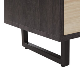 Beliani Dark Brown Two-Tone Tv Cabinet For Up To 65-Inch Tvs With Storage And Cable Management - thumbnail 9