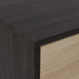 Beliani Dark Brown Two-Tone Tv Cabinet For Up To 65-Inch Tvs With Storage And Cable Management - thumbnail 8