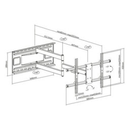 "TTAP GROUP Ttap Extra Long Arm Full Motion Tv Bracket, Ttd604Da4 For 43"" - 80"" Screens" - thumbnail 8