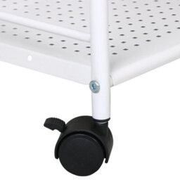 Yaheetech 3-Shelf Rolling Storage Trolley Cart White - thumbnail 6