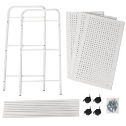 Yaheetech 3-Shelf Rolling Storage Trolley Cart White - thumbnail 5