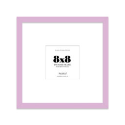 "8X8"" Lilac Picture Frame - 8X8"" Square Frame With 5X5"" Mount For 8X8""/5X5"" Pictures Vintage Style Thin Edge, 1 Pack" - thumbnail 1