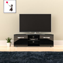 Lassic Vida Designs Cosmo Black 2 Door Tv Unit 120Cm Sideboard Cabinet - thumbnail 3
