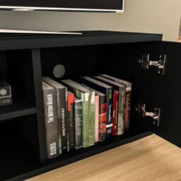 Lassic Vida Designs Cosmo Black 2 Door Tv Unit 120Cm Sideboard Cabinet - thumbnail 6