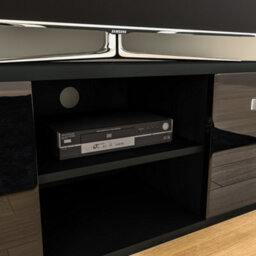 Lassic Vida Designs Cosmo Black 2 Door Tv Unit 120Cm Sideboard Cabinet - thumbnail 5