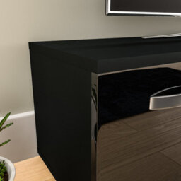 Lassic Vida Designs Cosmo Black 2 Door Tv Unit 120Cm Sideboard Cabinet - thumbnail 4