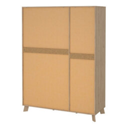 Furniture To Go Ikast Wardrobe 3 Doors And 2 Drawers With Mirror In Jackson Hickory And White - thumbnail 5