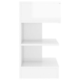 Vidaxl Bedside Cabinet High Gloss White 40X35X65 Cm Engineered Wood Bedside Cabinets - thumbnail 6