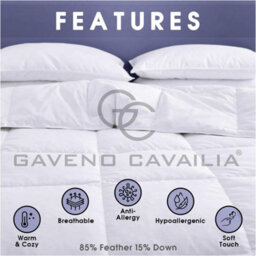 Gc Gaveno Cavailia Hotel Quality Duck Feather & Down Quilt Super King Duvet 13.5 Tog Cosy Warm Breathable Anti-Dust Mite Bedding - thumbnail 3