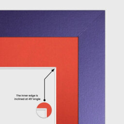 AK Frames 26X8 Purple Sleek Multi Photo Frame With Poppy Red Mount - Holds 5 Apertures (5X) 6X4 Photos - thumbnail 7