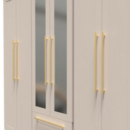 Helmsley Tall 6 Door 2 Drawer 2 Mirror Wardrobe In Kashmir Matt (Ready Assembled) - thumbnail 4