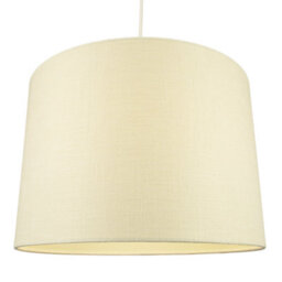 Happy Homewares Contemporary And Sleek Cream Linen 16 Lamp Shade With Cotton Inner Lining - thumbnail 2