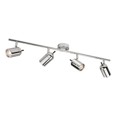 Luminosa Lighting Luminosa Atlantic 4 Light Spotlights Bar Bathroom Ceiling Light Chrome Ip44, Gu10