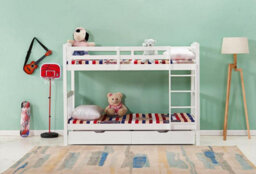 Kosy Koala Bunk Bed Kids White 3Ft Single Pine Wooden Children Bedroom Furniture - thumbnail 9