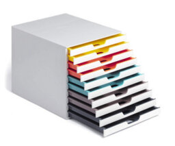 Durable Varicolor Mix Desktop Organiser 10 Drawer Colour Coded Storage - A4+ - thumbnail 8