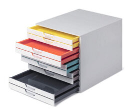 Durable Varicolor Mix Desktop Organiser 10 Drawer Colour Coded Storage - A4+ - thumbnail 9