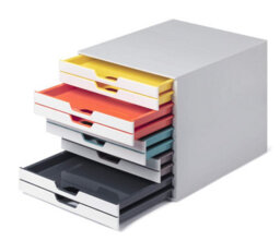 Durable Varicolor Mix Desktop Organiser 10 Drawer Colour Coded Storage - A4+ - thumbnail 2
