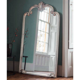 Agenzia 14 Extra Large Ornate Frame Leaner Wall Mirror Antique Silver 184 X 104Cm - thumbnail 3