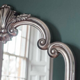 Agenzia 14 Extra Large Ornate Frame Leaner Wall Mirror Antique Silver 184 X 104Cm - thumbnail 2